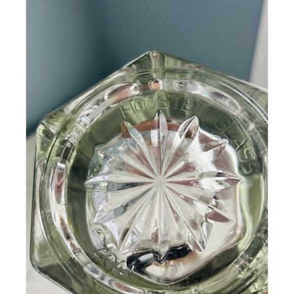 Hoosier Glass Vase 10” Tall Hexagon 6 4041 Clear Heavy Flowers Bouquet Solid - Picture 6 of 14